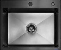 Кухонная мойка Blantek FS-5848HN Honeycomb Nano black ECO (+501F40-B) - фото