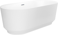 Ванна Wellsee Air Gap R 166x77 23860101R (отдельностоящая ванна белый глянец, экран, ножки, сифон-автомат хром) - фото2