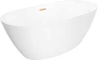 Ванна Wellsee Enjoy e Amedeo 175x83 23740104R (отдельностоящая ванна белый глянец, экран, ножки, сифон-автомат золото) - фото2