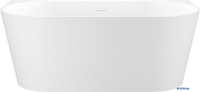Ванна Wellsee Excellence Pro 180x80 28760402R (пристенная ванна белый глянец, экран, ножки, сифон-автомат глянцевый белый) - фото