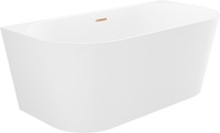 Ванна Wellsee Excellence Pro 180x80 28760404R (пристенная ванна белый глянец, экран, ножки, сифон-автомат золото) - фото2