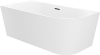Ванна Wellsee Excellence Pro 140x70 28760503R (пристенная ванна (левая) белый глянец, экран, ножки, сифон-автомат матовый черный) - фото2