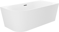 Ванна Wellsee Excellence Pro 150x73 28761003R (пристенная ванна (правая) белый глянец, экран, ножки, сифон-автомат матовый черный) - фото2
