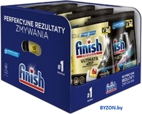 Капсулы для посудомоечной машины Finish 174 шт Powerball Ultimate Plus AIO с лимоном 18x3 шт + Finish Powerball Ultimate AIO 20x6 шт - фото
