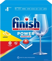 Таблетки для посудомоечной машины Finish All in 1 Powerball Power Essential лимон (42 шт) - фото