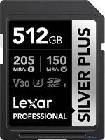 Lexar Professional SILVER PLUS SDXC LSDSIPL512G-BNNNG 512GB - фото