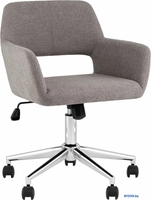 Офисное кресло Stool Group Ross Chrome 50-22 (рогожка, темно-серый) - фото