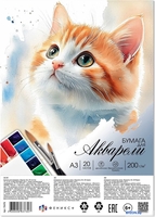 Набор бумаги для рисования Феникс+ Рыжий котенок 70478 (20л) - фото