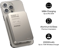 Momax Q.Mag X2 Magnetic IP133 20000mAh (титановый) - фото2
