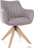 Стул с подлокотниками Signal Azalia D Brego 07 (серый/дуб) - фото