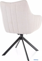 Стул с подлокотниками Signal Azalia Velvet Bluvel 30 (светло-бежевый/черный) - фото2