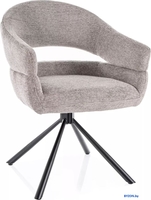 Стул с подлокотниками Signal Borgo Raven 07 (серый/черный) - фото