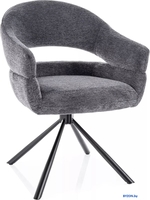Стул с подлокотниками Signal Borgo Raven 18 (темно-серый/черный) - фото