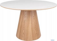 Кухонный стол Signal Angel ceramic 120 (белый/дуб) - фото