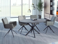 Кухонный стол Signal Gaston ceramic 100-135/100 (серый/черный) - фото2