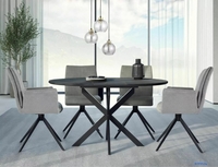 Кухонный стол Signal Gaston ceramic 100-135/100 (черный/черный) - фото2