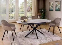 Кухонный стол Signal Gaston ceramic 140-180/100 (белый/черный) - фото2