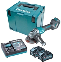 Угловая шлифмашина Makita GA029GM201 (с 2-мя АКБ, кейс) - фото