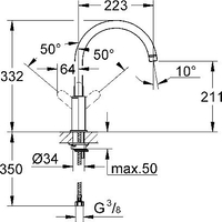 Смеситель Grohe BauEdge 31367000 - фото2