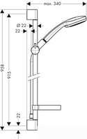Душевой гарнитур Hansgrohe Croma 100 (27771000) - фото2