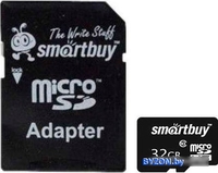 Карта памяти Smart Buy microSDHC Class 10 32GB (SB32GBSDCL10-01) - фото