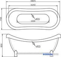 Ванна BelBagno BB05 182.5x75 - фото2