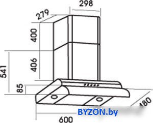 Кухонная вытяжка MBS Galtonia 160 Glass Кухонная вытяжка MBS Galtonia 160 Glass