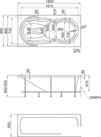 Ванна 1Марка Taormina 180x90 - фото2