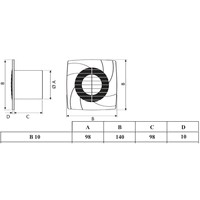 Вытяжной вентилятор CATA B-10 Plus Hygro - фото2