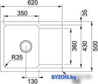 Кухонная мойка Franke Orion OID 611-62 114.0443.355 (белый) - фото2