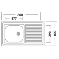 Кухонная мойка КромРус S 416 RUS (левый) - фото2