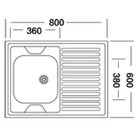 Кухонная мойка КромРус S 420 RUS (левая) - фото2